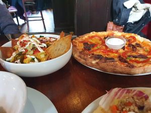 Pepperonly pizza and nachos at The Carriage in Newcastle Upon Tyne