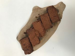 Vegan Dark Chocolate Brownies.  at Tremenheere Kitchen in Penzance
