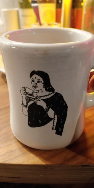 Hot masala chai. Soy or moo milk avail. at Flyover Fritterie & Chai Bar in Redfern