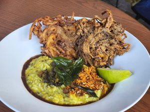 Coconut lime dahl at Flyover Fritterie & Chai Bar in Redfern