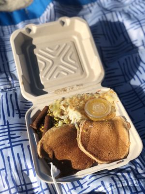 The grain pancake 🤤🌱🥞 at The Grain Cafe in Redondo Beach