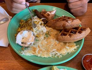 Waffle deluxe  at The Grain Cafe in Redondo Beach