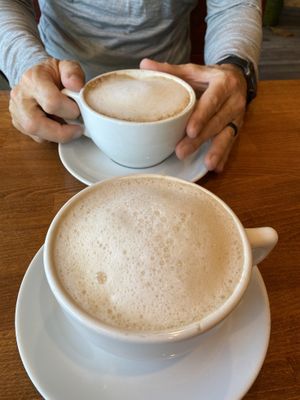 Maca and chai lattes   at The Grain Cafe in Redondo Beach