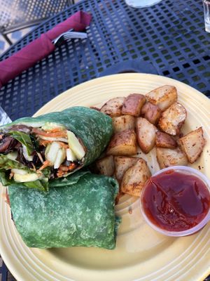 Veggie garden wrap   at The Grain Cafe in Redondo Beach