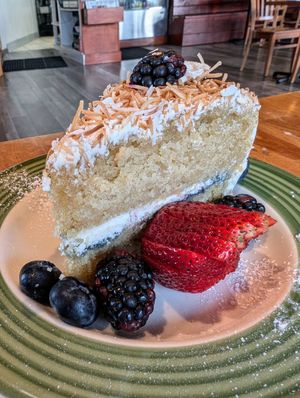 Coconut cake always yummy 😋 at The Grain Cafe in Redondo Beach