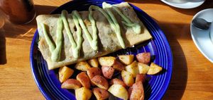 Veggie Crepe & red potatoes at The Grain Cafe in Redondo Beach