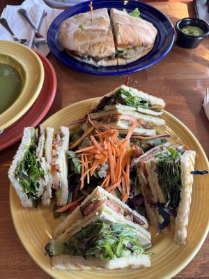 Club sandwich and torta   at The Grain Cafe in Redondo Beach