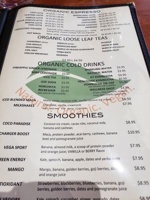 Drinks and milkshakes at The Grain Cafe in Redondo Beach