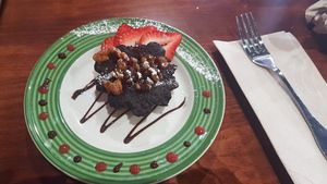 Amazing walnut brownie. at The Grain Cafe in Redondo Beach