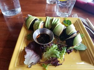 Dragon roll with tuna at The Grain Cafe in Redondo Beach