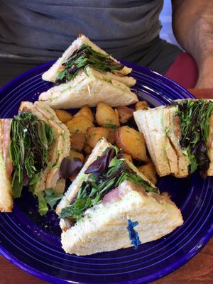 Club Sammie with Roasted Potatoes  at The Grain Cafe in Redondo Beach