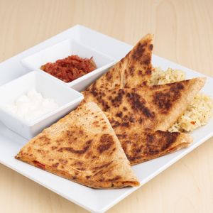 2022 Veggie & Cheese Quesadilla Platter (vegetarian w vegan option) at The Spoon in Provo