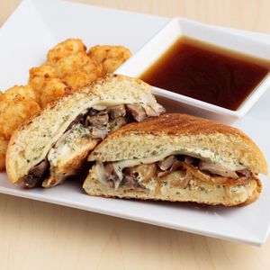 2022 Blue-Shroom Panini w dip
(vegetarian w vegan option) at The Spoon in Provo