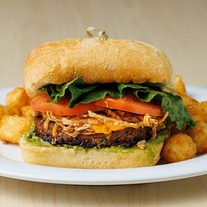 Avocado Burger w/ Beyond Burger, Vegan Cheese, & Vegan Ciabatta Bun 2024 at The Spoon in Provo