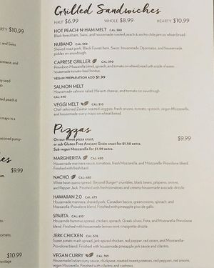 2020 grilled sandwiches & pizza menu at The Spoon in Provo
