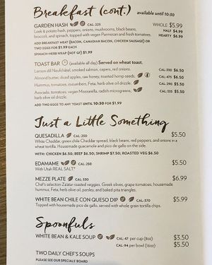 2020 toast bar, soup, & appetizer menu at The Spoon in Provo