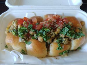 $13.00 Roasted Chickpea Sandwich: Not a fan, main flavor was fennel, my partner didn't mind it and thought it was unique at HeyO Eats in Mountain View