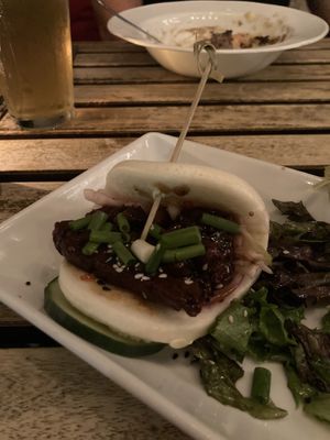 Seitan bao buns  at Blacksmith in Berlin