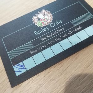 Ten coffees, free cake!  at Barley in Palmerston North