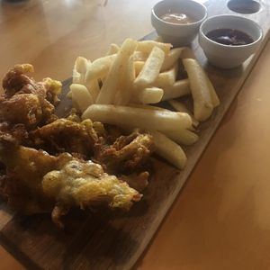 Fish and chips at Barley in Palmerston North