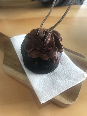 Chocolate mud cake at Barley in Palmerston North