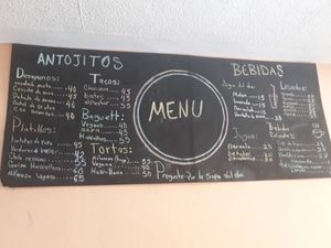 Options at El Eden on August 8th, 2019 (the price for tacos is for an order of 5 tacos) at El Eden in San Cristobal De Las Casas