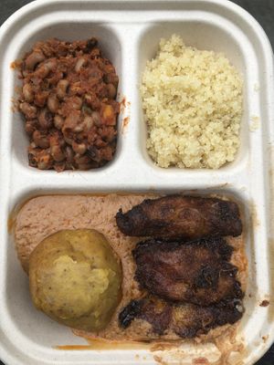 Take away in compostable “plastic”   at Teranga in New York City