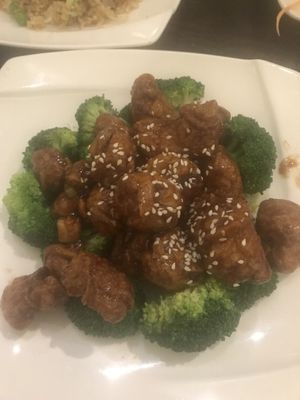 Vegan Sesame chkn  at Thai Basil in Piscataway