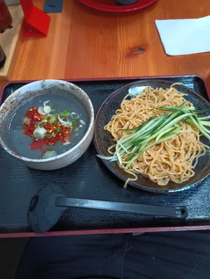 Black cold noodles, super hot at Kayo's Ramen Bar in Portland