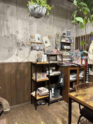 Merch table   at Neu Cat Cafe in Osaka