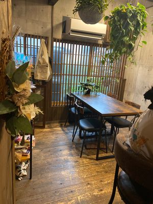 Dining area upstairs   at Neu Cat Cafe in Osaka