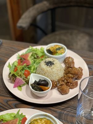 Sweet & sour set   at Neu Cat Cafe in Osaka