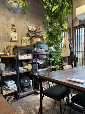 beautifully decorated interior and merchandise of which profits go to supporting the cats at Neu Cat Cafe in Osaka