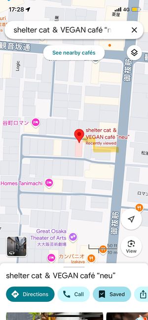 Entry to the laneway here  at Neu Cat Cafe in Osaka