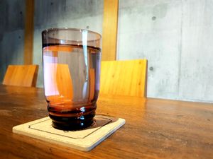 Restaurant upstairs at Neu Cat Cafe in Osaka