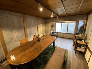 Dining area at Neu Cat Cafe in Osaka