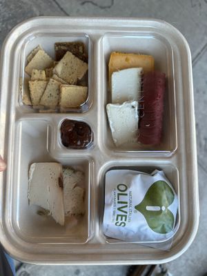 My cheese, cracker & jam plate at Rebel Cheese in New York City