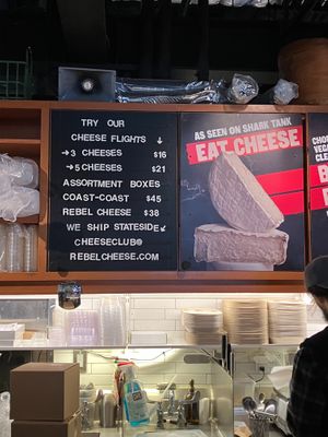 Menu at Rebel Cheese in New York City