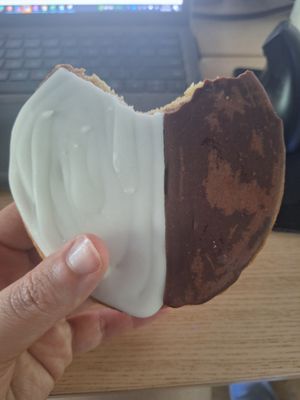 Black and white cookie at Rebel Cheese in New York City