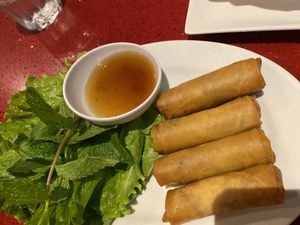 Egg rolls at Au Lac in Fountain Valley