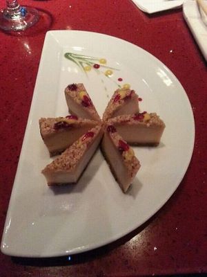 Chef Ito's raw vegan dessert creations 💜 at Au Lac in Fountain Valley