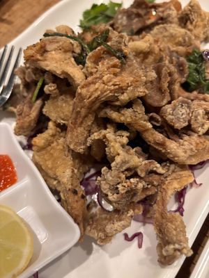 Fried Mushroom gluten free  at Au Lac in Fountain Valley
