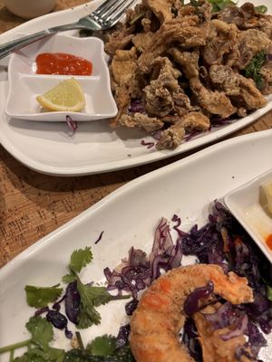 Mushroom and "shrimp"  at Au Lac in Fountain Valley