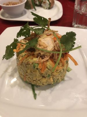 living curried rice (so amazing)💚 at Au Lac in Fountain Valley