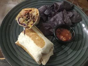 Burrito vegano at Mexicali in Bergamo