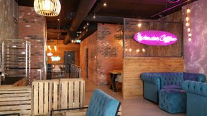 Upstairs seating at Wonder Waffel in Basel