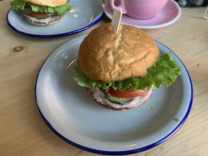 vegan burger at Soika in Samara