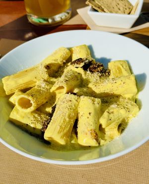 Rigatoni w/Creamy Tofu Saucee  at Tazza in Giro in Lisbon