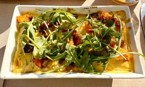 Lasagna w/Roasted Pumpkinn  at Tazza in Giro in Lisbon