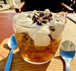 Banana/Whipped Cream Dessertt  at Tazza in Giro in Lisbon